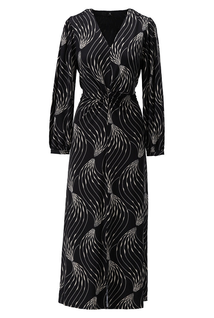 K-design - Maxi dress met print en V-hals