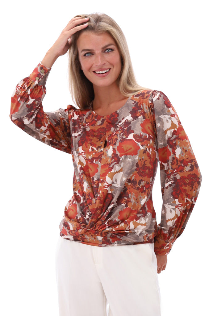 K-design - Top met print en ronde hals