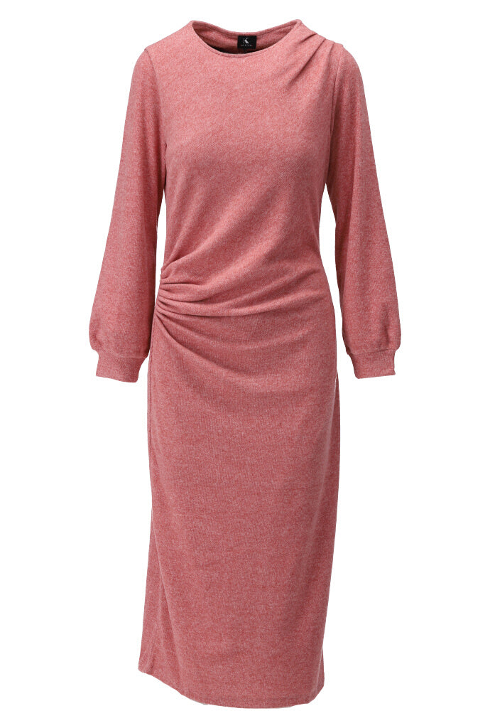 K-design - Effen maxi dress met ronde hals