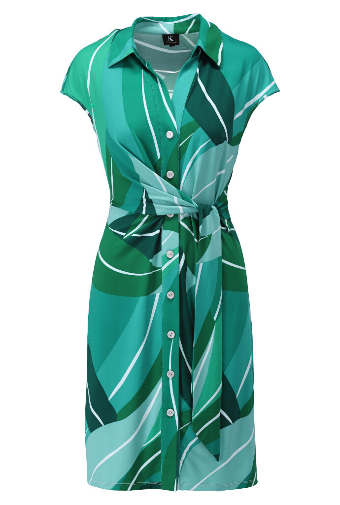 K-design - Mini dress met print en vaste riem (Y310) - What Els!