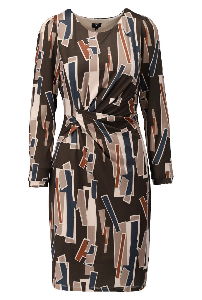 K-design - Mini dress met print en speciale knoop