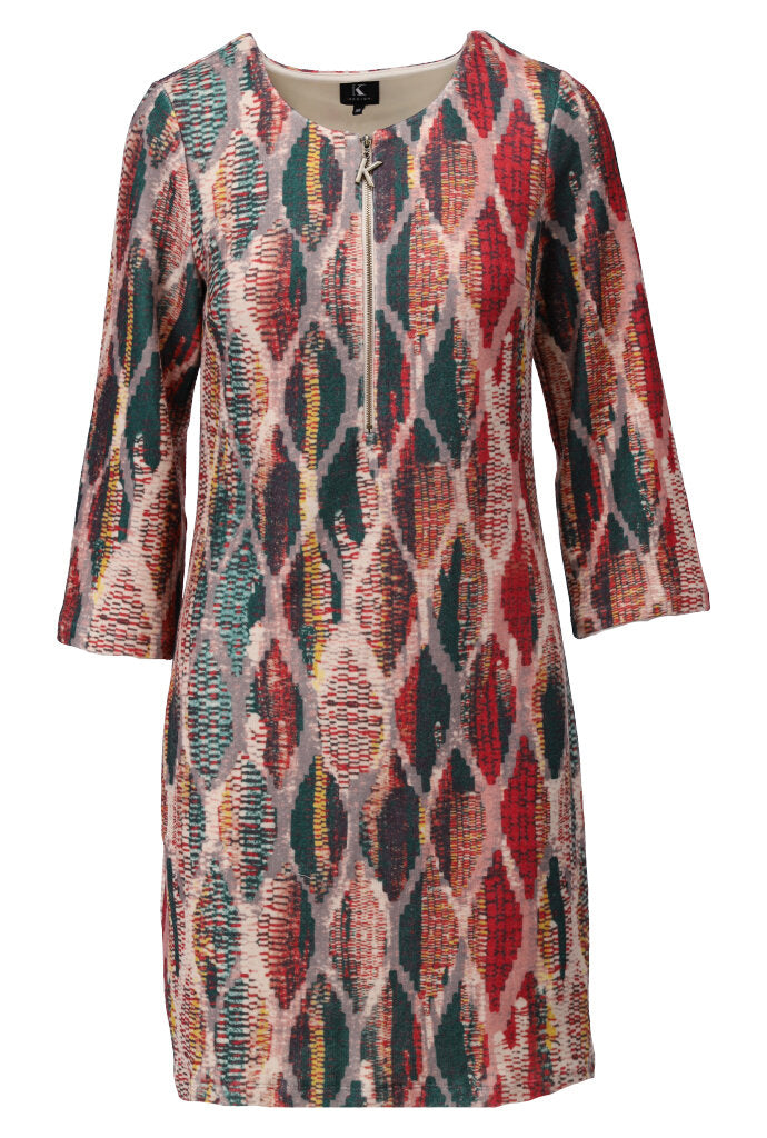 K-design - Mini dress met print en rits