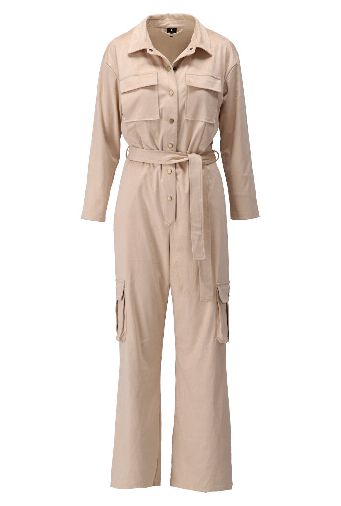 K-design - Vegan daim cargo jumpsuit